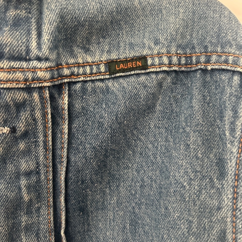 Vintage Polo Western Ralph Lauren Denim Jacket Corduroy Collar USA - Picture 5 of 15